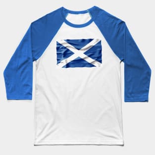 Scottish Flag Illustration Baseball T-Shirt